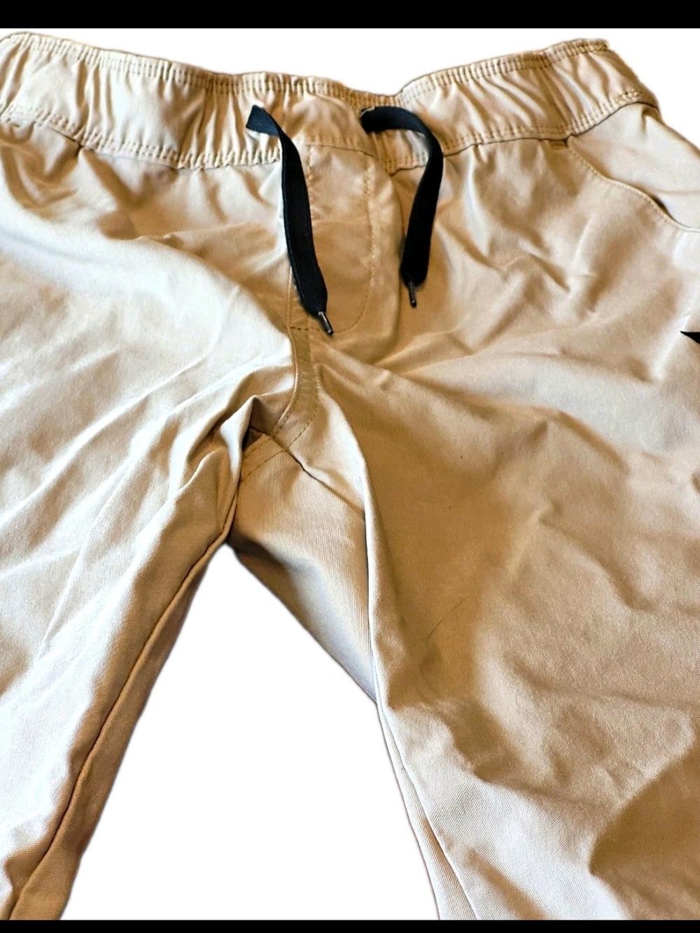 Hurley Boys M 7/8 Khaki Tan Pull On Jogger Pants Nylon Stretch Like New - Picture 2 of 11